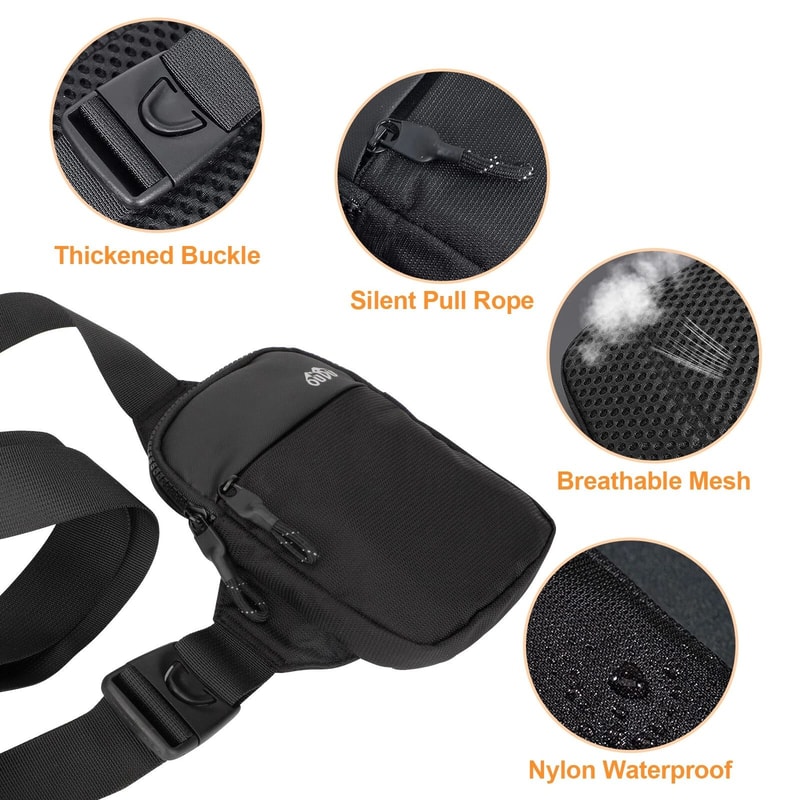 Small Waterproof Shoulder Pack Adjustable Sling Bag For Men And Women Perfect For Travel Running An 5