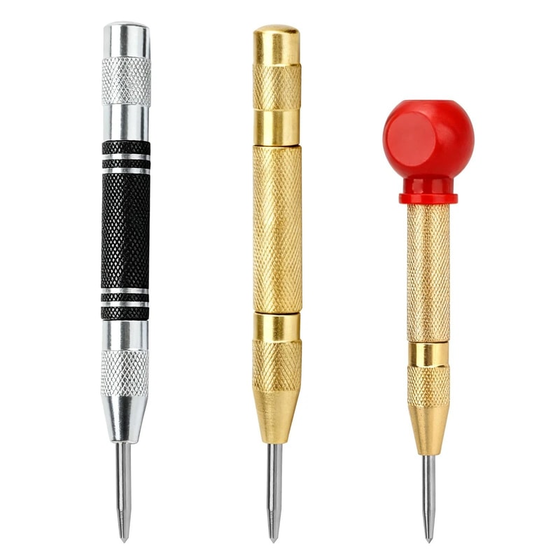 Automatic Center Punch Spring Loaded Drilling Tool For Wood Metal Plastic High Precision 1