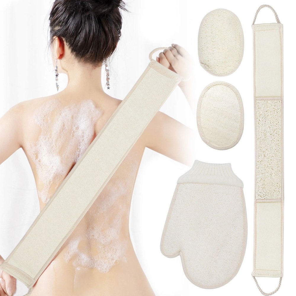 Exfoliating Loofah Sponge Pads Natural Luffa Shower Scrubber Back Scrubbers For Skin Rejuvenation 1