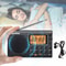 Digital LCD FMAMSW Radio Portable Pocket Radio With Alarm Clock Sleep Timer Earphones LongLasting B 0