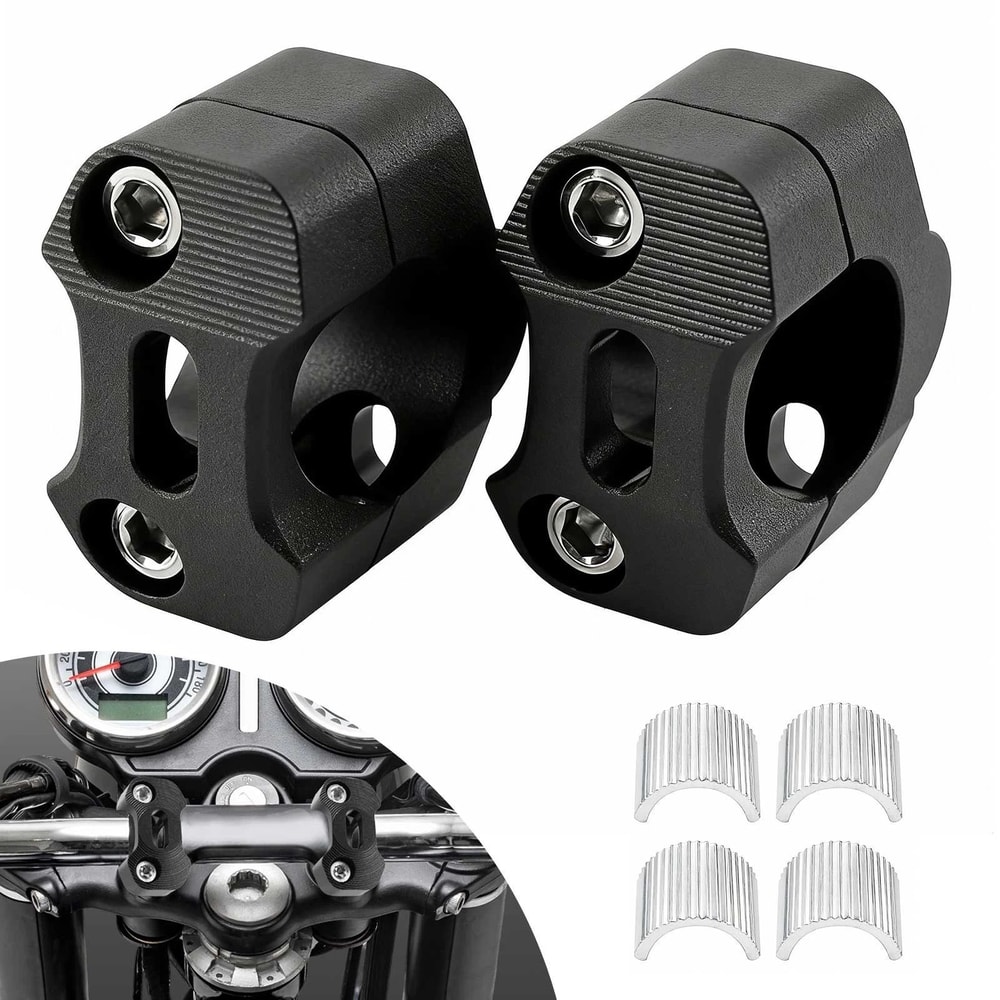 Motorcycle Handlebar Risers Aluminum Alloy Universal Fit For OffRoad ATVs Ergonomic Design 1