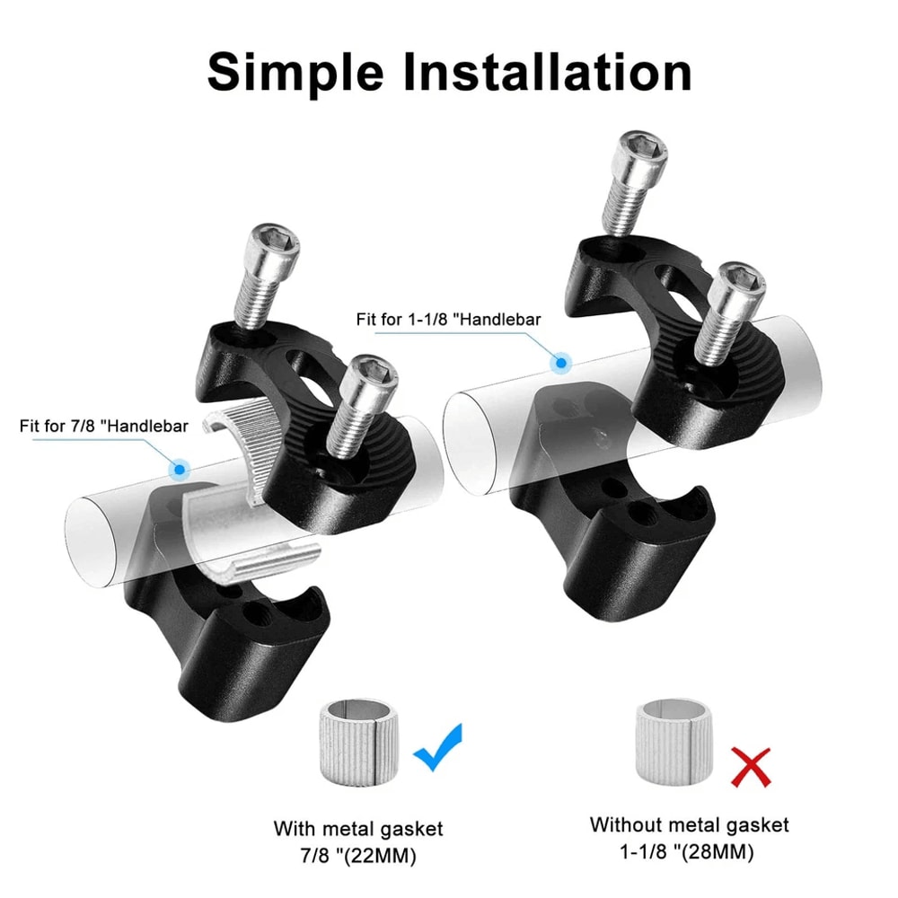 Motorcycle Handlebar Risers Aluminum Alloy Universal Fit For OffRoad ATVs Ergonomic Design 6