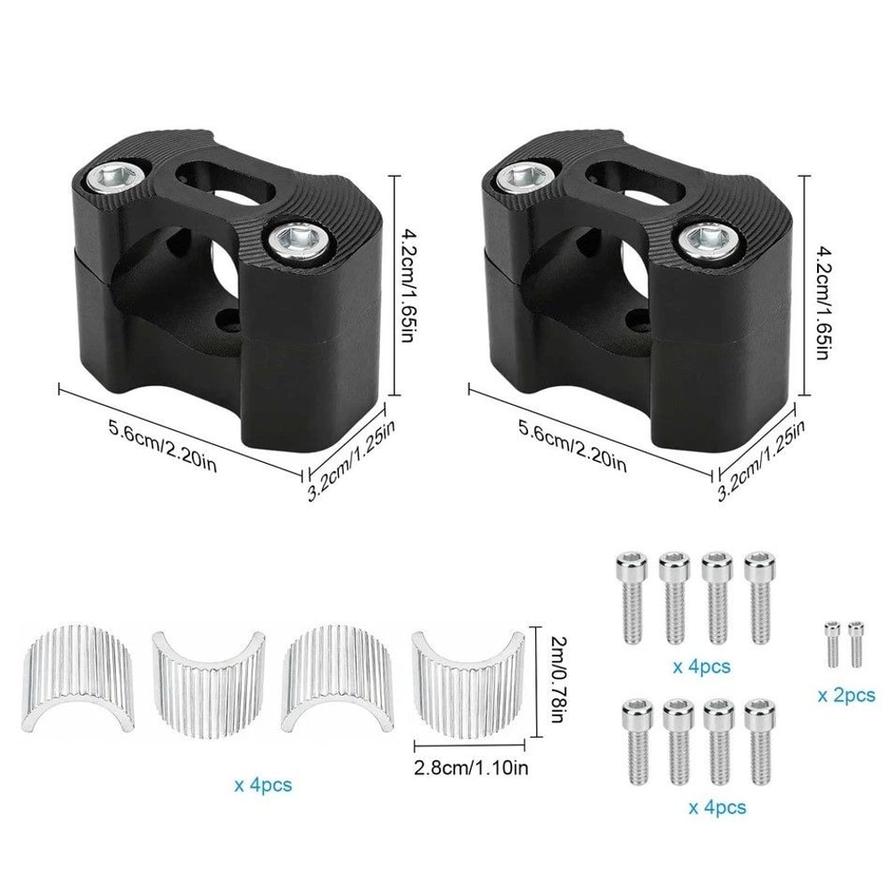 Motorcycle Handlebar Risers Aluminum Alloy Universal Fit For OffRoad ATVs Ergonomic Design 2
