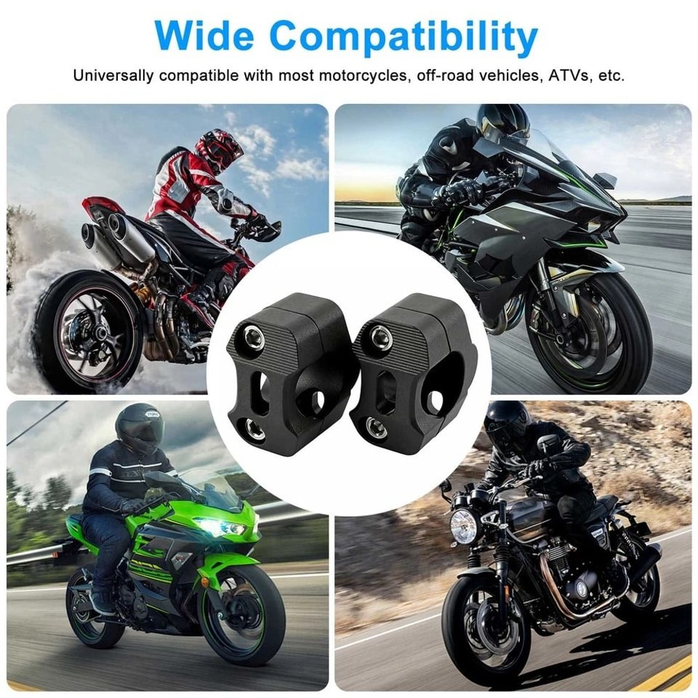 Motorcycle Handlebar Risers Aluminum Alloy Universal Fit For OffRoad ATVs Ergonomic Design 3