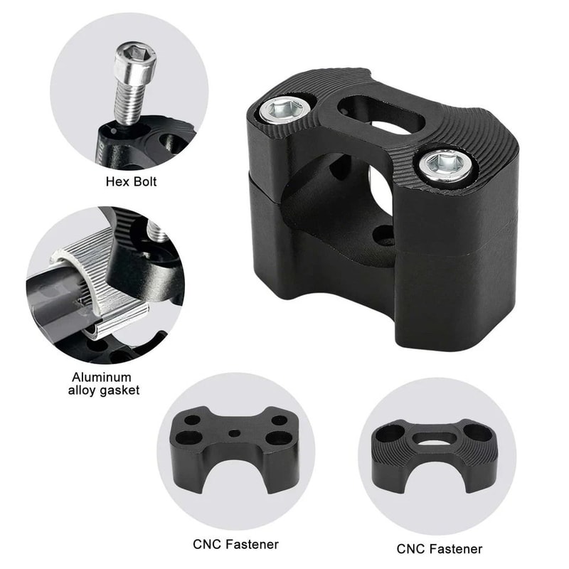 Motorcycle Handlebar Risers Aluminum Alloy Universal Fit For OffRoad ATVs Ergonomic Design 5