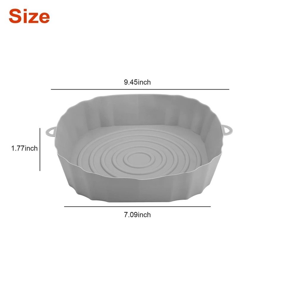 Reusable NonStick Air Fryer Silicone Basket Liners Baking Tray Mats HeatResistant Durable For Easy 1