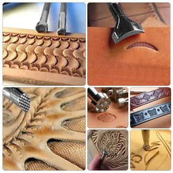 leather stamping tools , saddle making punch set for crafting, alloy stamps, durable, accurate leather craft tools