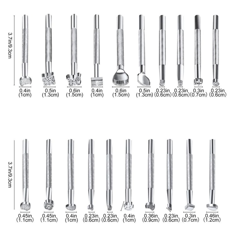 Leather Stamping Tools Saddle Making Punch Set For Crafting Alloy Stamps Durable Accurate Leather 4