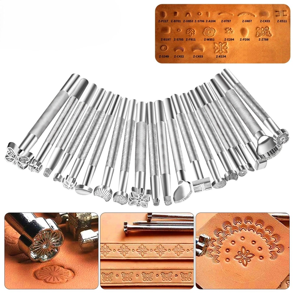 Leather Stamping Tools Saddle Making Punch Set For Crafting Alloy Stamps Durable Accurate Leather 5