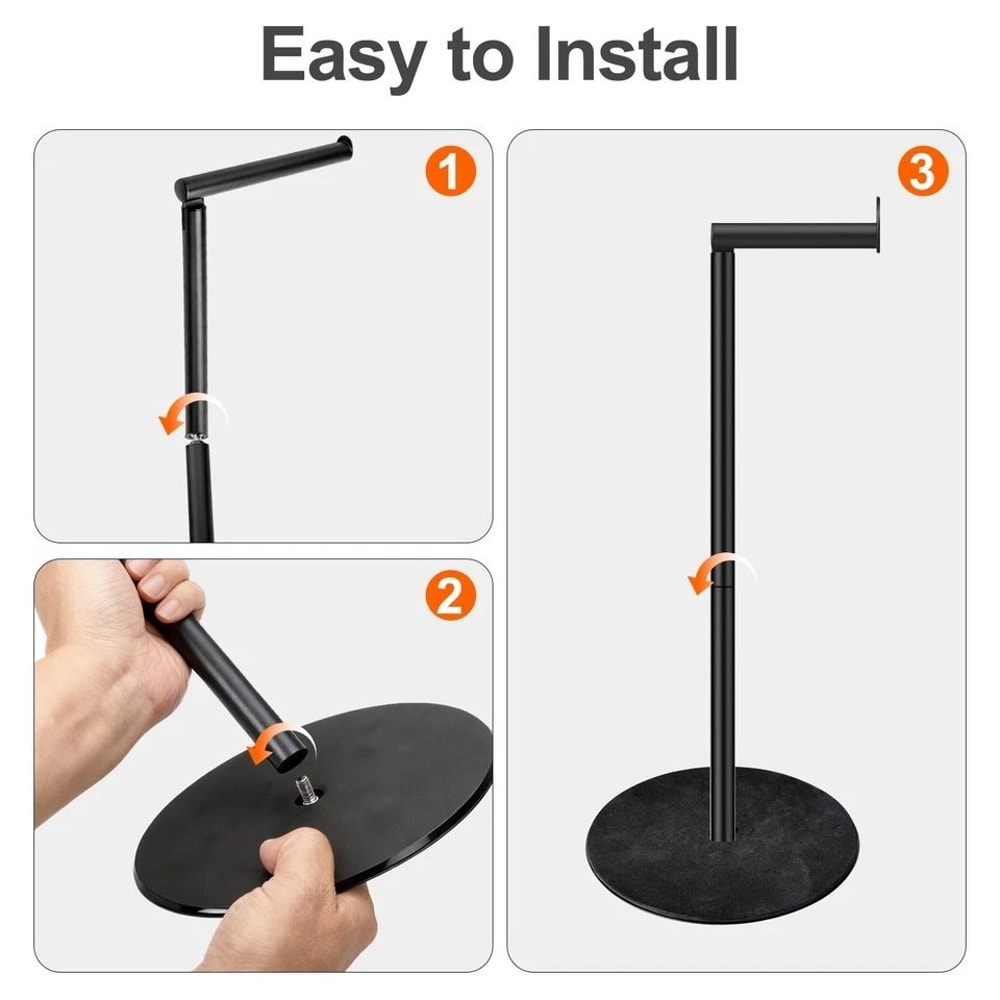 Freestanding Toilet Paper Holder Stand Stainless Steel Towel Rack Portable And Rustproof Ideal For 2