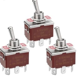 heavy duty dpdt on/off/on toggle switch, terminals for cars, boats, yachts, and appliances