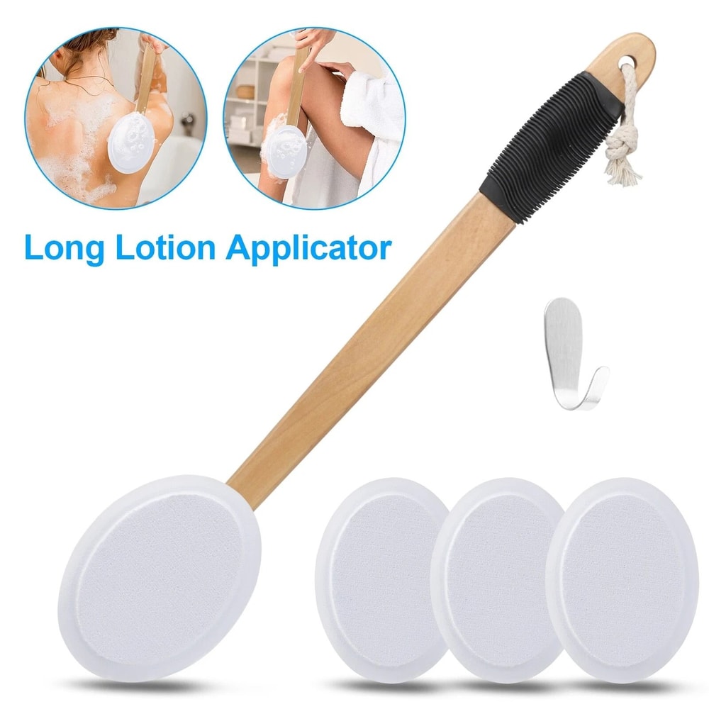 Long Handle Lotion Applicator Back Lotion Brush For Tanning Skin Cream Easy Application NonSlip Han 1