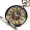 Roman Numerals Vintage Mechanical Pocket Watch Skeleton Dial Automatic Chain For Collectors And Cos 1