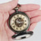 Roman Numerals Vintage Mechanical Pocket Watch Skeleton Dial Automatic Chain For Collectors And Cos 3