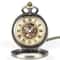Roman Numerals Vintage Mechanical Pocket Watch Skeleton Dial Automatic Chain For Collectors And Cos 0