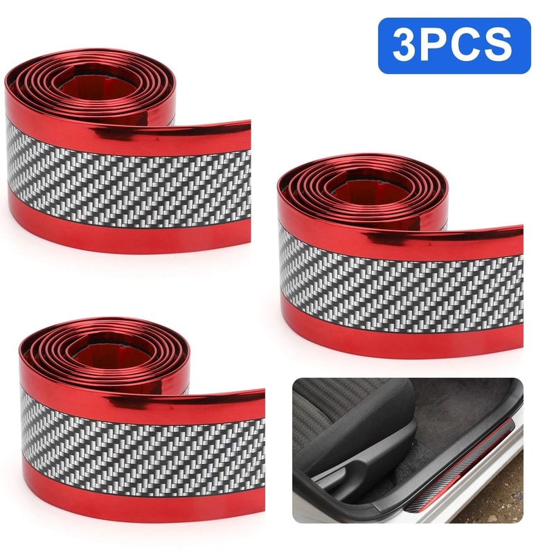 ScratchResistant Car Door Sill Protector SelfAdhesive Plastic Crash Strip Durable Easy To Install 1