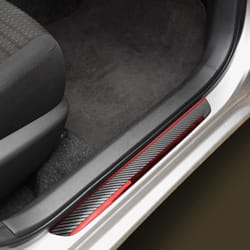 scratch-resistant car door sill protector, self-adhesive plastic crash strip, durable, easy to install