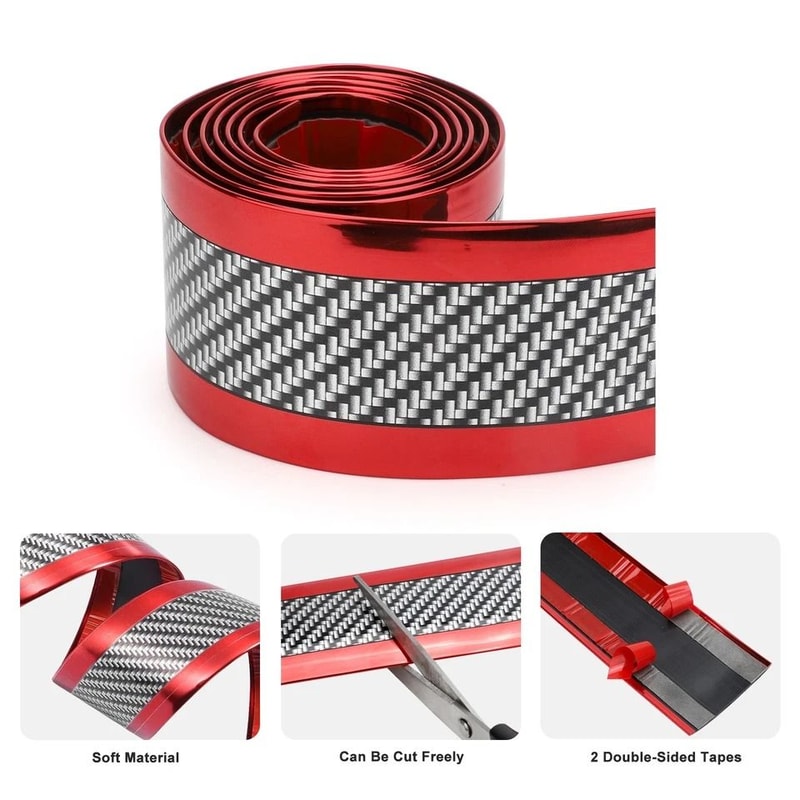 ScratchResistant Car Door Sill Protector SelfAdhesive Plastic Crash Strip Durable Easy To Install 5
