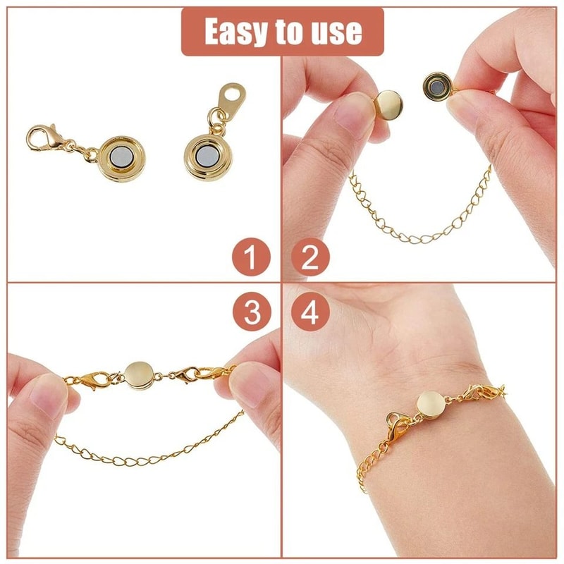 DIY Jewelry Clasp Magnetic Extension Chain Locking Lobster Ring Hook For Necklaces Bracelets DIY Je 3