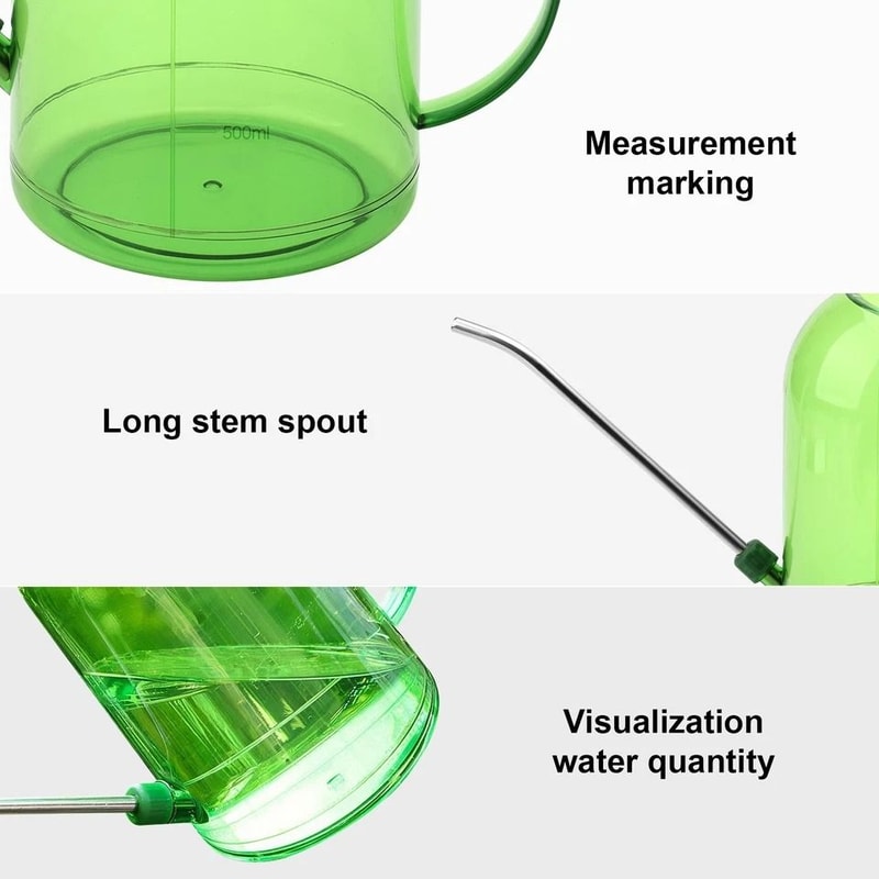 Long Spout Watering Can For Indoor Plants Green Plastic Watering Can With Stainless Steel Nozzle Fo 5