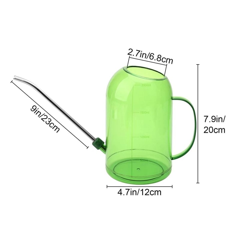 Long Spout Watering Can For Indoor Plants Green Plastic Watering Can With Stainless Steel Nozzle Fo 6