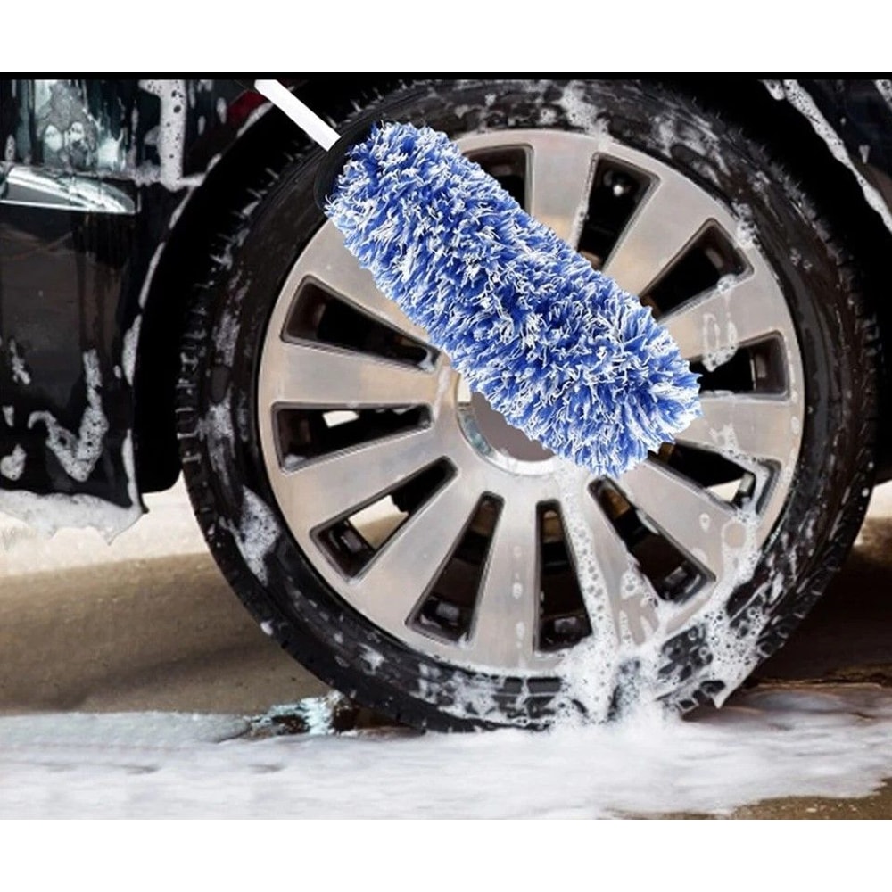 Microfiber Car Wheel Brush Rims Tire Wash Auto Detailing Tool Deep Cleaning Kit For Engine Tight S 0