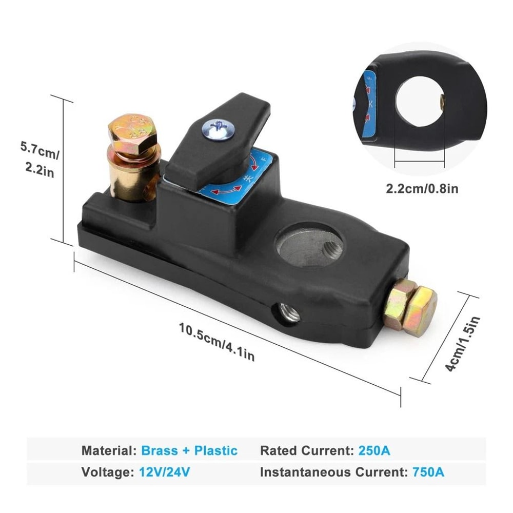Car Battery Disconnect Isolator Cut Off Switch Universal Terminal Prevents Battery Drain 6