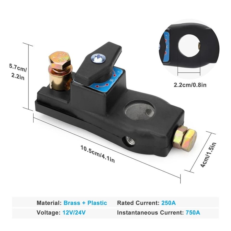 Car Battery Disconnect Isolator Cut Off Switch Universal Terminal Prevents Battery Drain 6