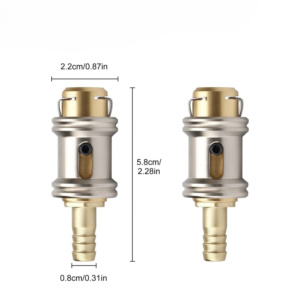 Quick Connect Air Chuck PushOn Brass Tire Inflator Connector Hose Barb Adapter For Schrader Valve 6