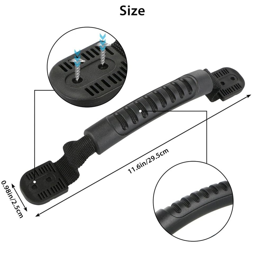 Durable Kayak Carry Rubber Grip Handles Universal Fit For Canoe Boat Side Mount Replacement Fitting 2