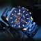 Stainless Steel Quartz Watch For Men Waterproof Business Wristwatch Luminous Classic 0