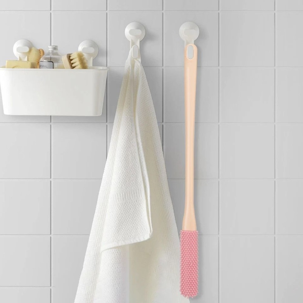 Long Handled Silicone Shower Foot Care Scrubber Toe Gap Cleaning Brush For Feet Toe Crevice And Dea 2