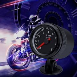 car tachometer gauge, rpm meter with led shift light, universal fit for cylinder gasoline engines