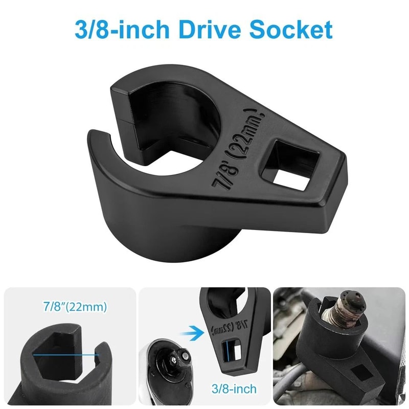 Oxygen Sensor Wrench Sensor Removal Tool Slotted Socket And Drive Sizes 4