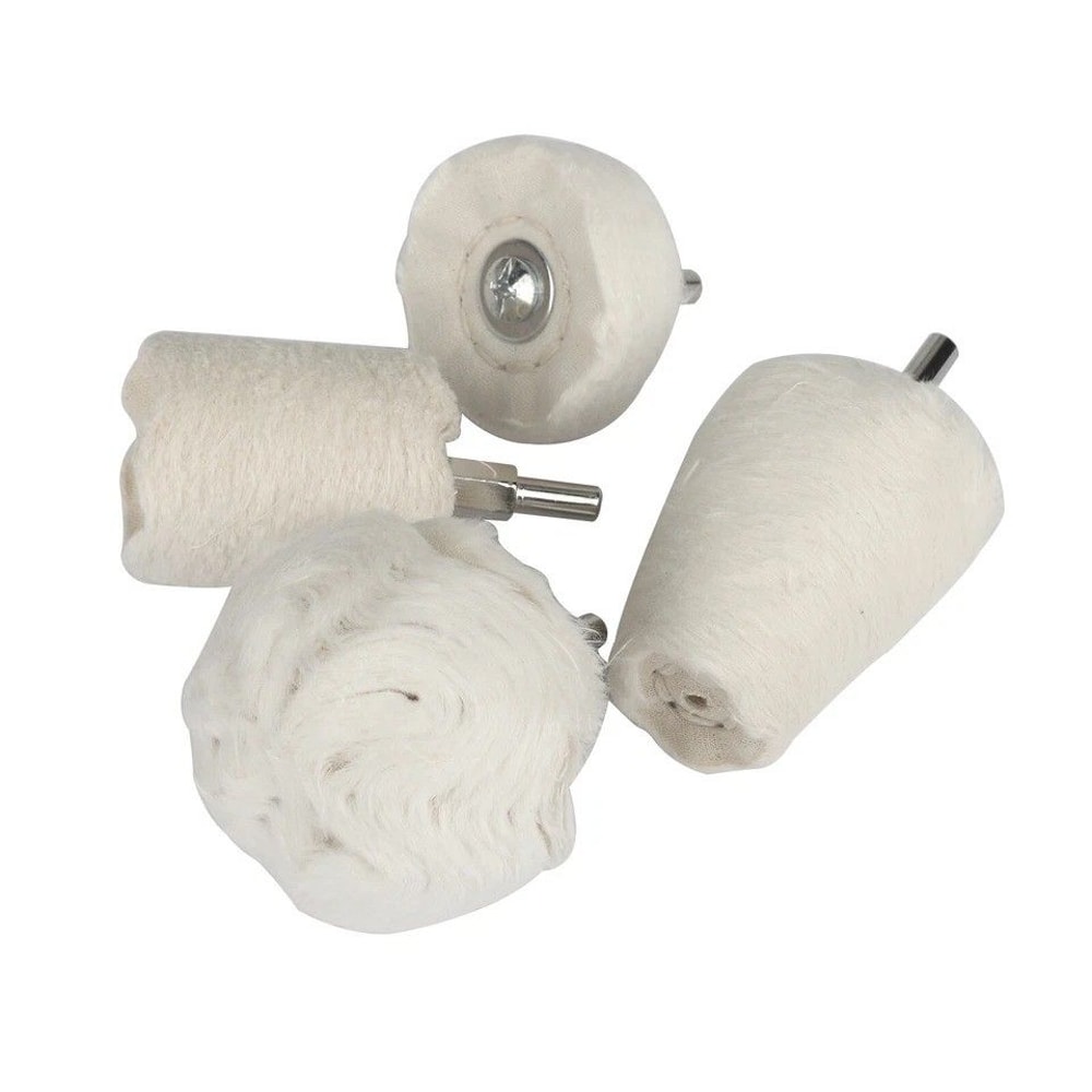 White Cotton Polishing Buffing Kit Drill Wheels For Car Motorcycle Metal Rims Jewelry And Auto Body 0