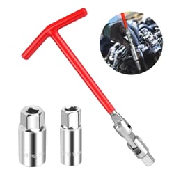 spark plug socket wrench t-handle swivel remover installer tool for vehicle maintenance, cars, motorcycles