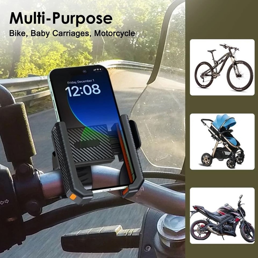 Universal Bike Phone Mount With Rotation Quick Release Motorcycle Holder For IPhone Samsung GPS Na 2