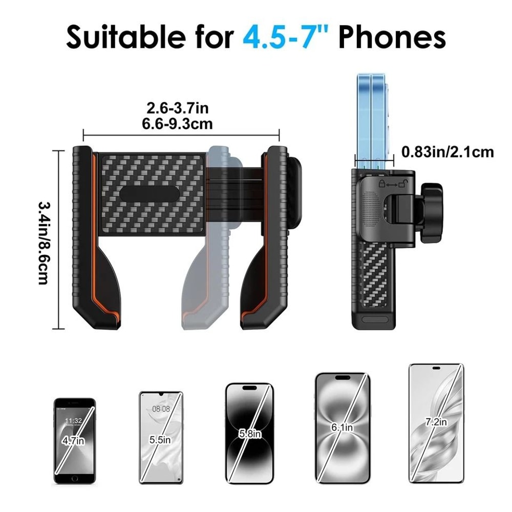 Universal Bike Phone Mount With Rotation Quick Release Motorcycle Holder For IPhone Samsung GPS Na 6