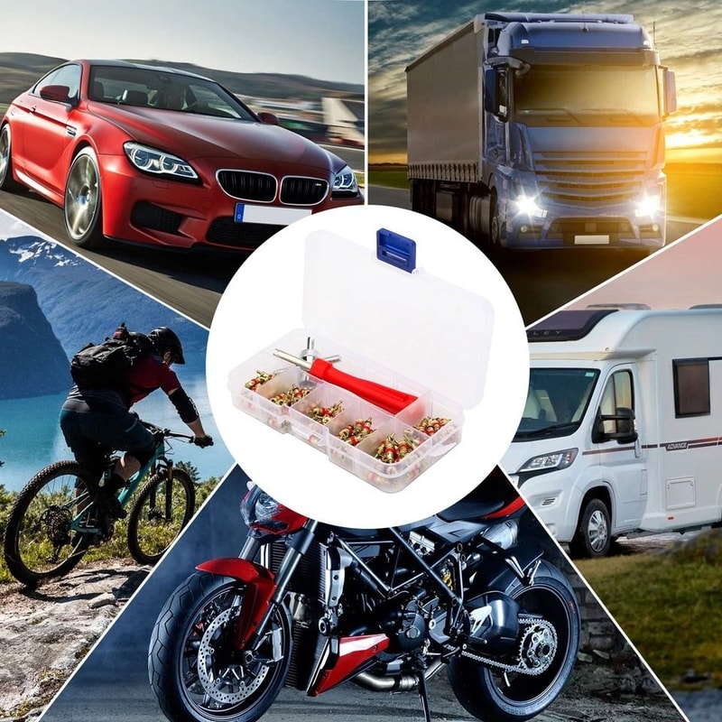 Valve Core Kit With Way Valve Tool Remover For Auto Trucks Motorcycles ATVs Bicycles Universal Ti 2