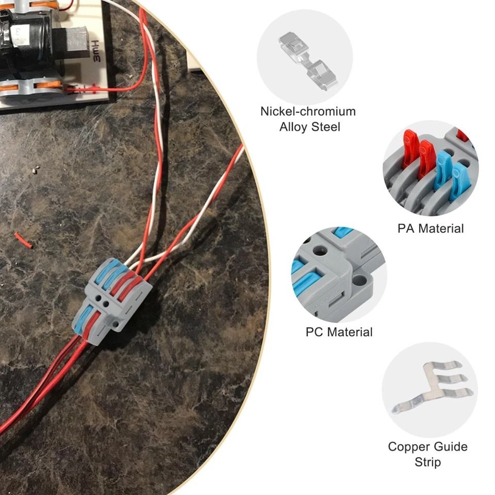 Lever Wire Connectors HighQuality Tinned Copper Compatible With AWG AWG Wires 4