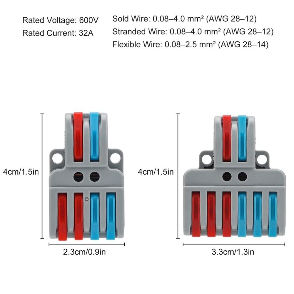 Lever Wire Connectors HighQuality Tinned Copper Compatible With AWG AWG Wires 5