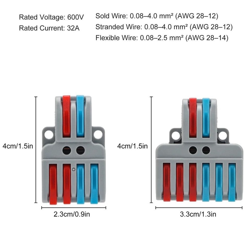 Lever Wire Connectors HighQuality Tinned Copper Compatible With AWG AWG Wires 5