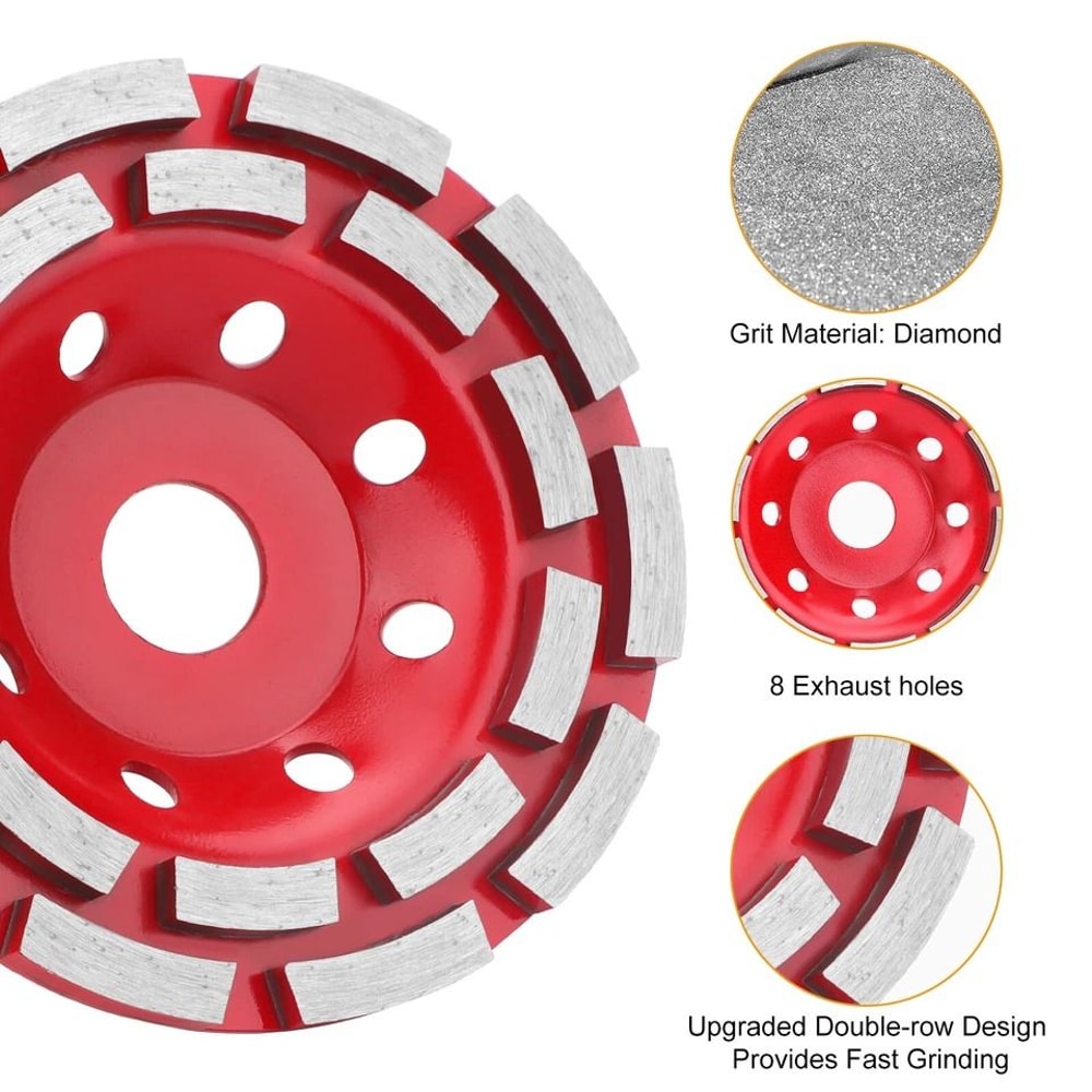 Diamond Grinding Wheel Disc Concrete Stone Granite Segment Aperture HighPerformance 7