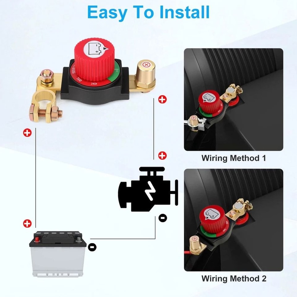 Battery Disconnect Switch Kill Switch For Car RV Boat ATV Solar Prevent Battery Drain And Enhance 3