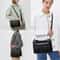 Stylish Womens PU Shoulder Bag Cross Body Handbag With Multiple Pockets Adjustable Wallet Black PU 2