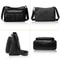 Stylish Womens PU Shoulder Bag Cross Body Handbag With Multiple Pockets Adjustable Wallet Black PU 3