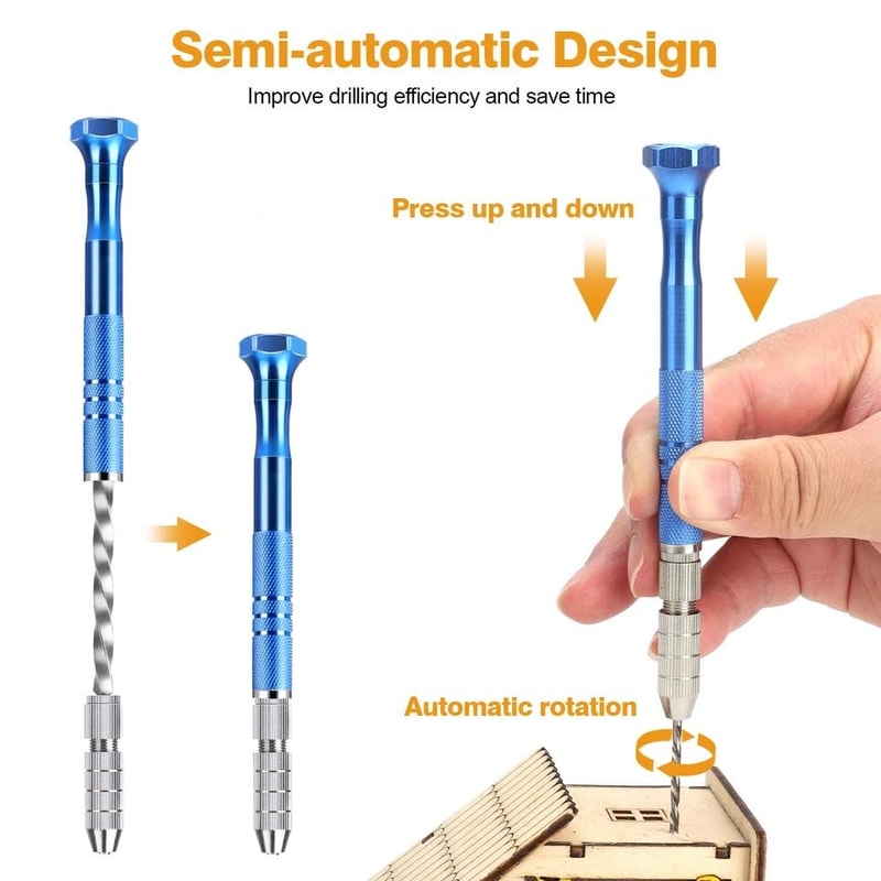 Mini Micro Hand Twist Drill Bits Precision Pin Vise Tools Rotary Kit For Woodworking Jewelry Makin 5