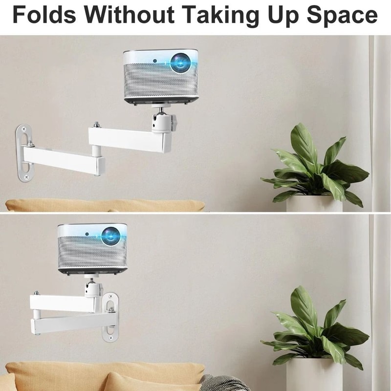 Rotation Foldable Projector Wall Ceiling Mount Adjustable Aluminum Alloy Universal Compatibility F 3