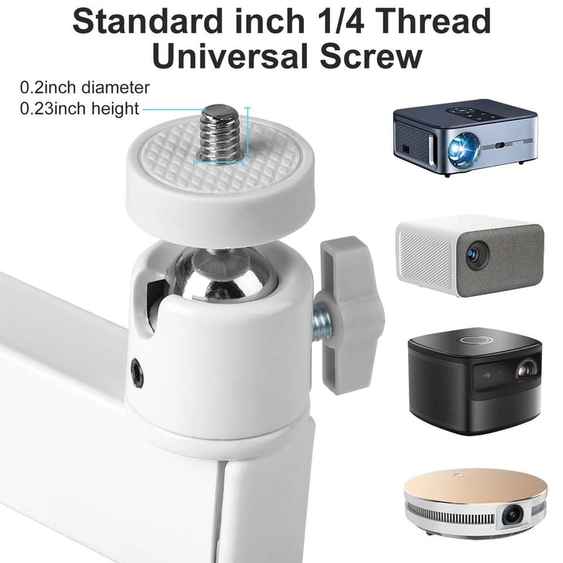 Rotation Foldable Projector Wall Ceiling Mount Adjustable Aluminum Alloy Universal Compatibility F 4