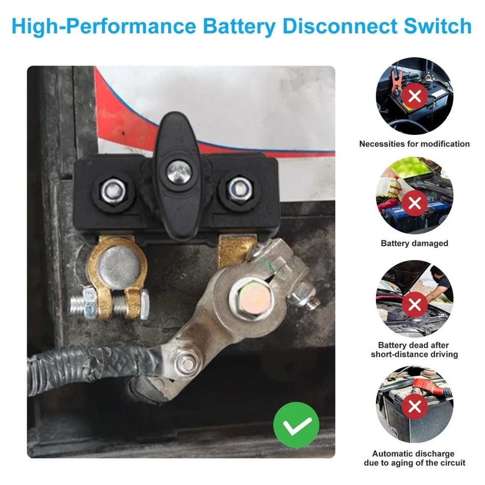 Universal Battery Disconnect Switch Toggle Power Cutoff For Car RV Boat Truck ATV 3